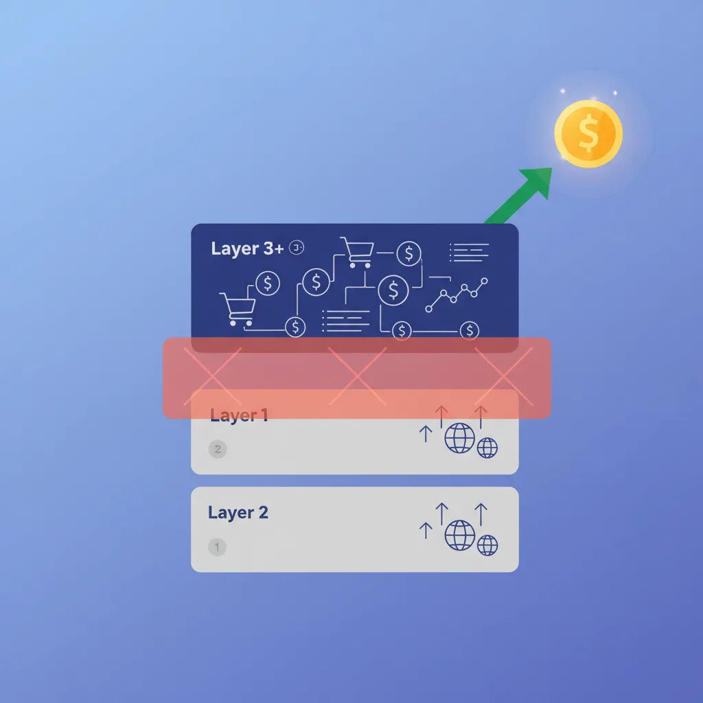 Why most "GEO drives revenue" claims sit at Layer 1-2